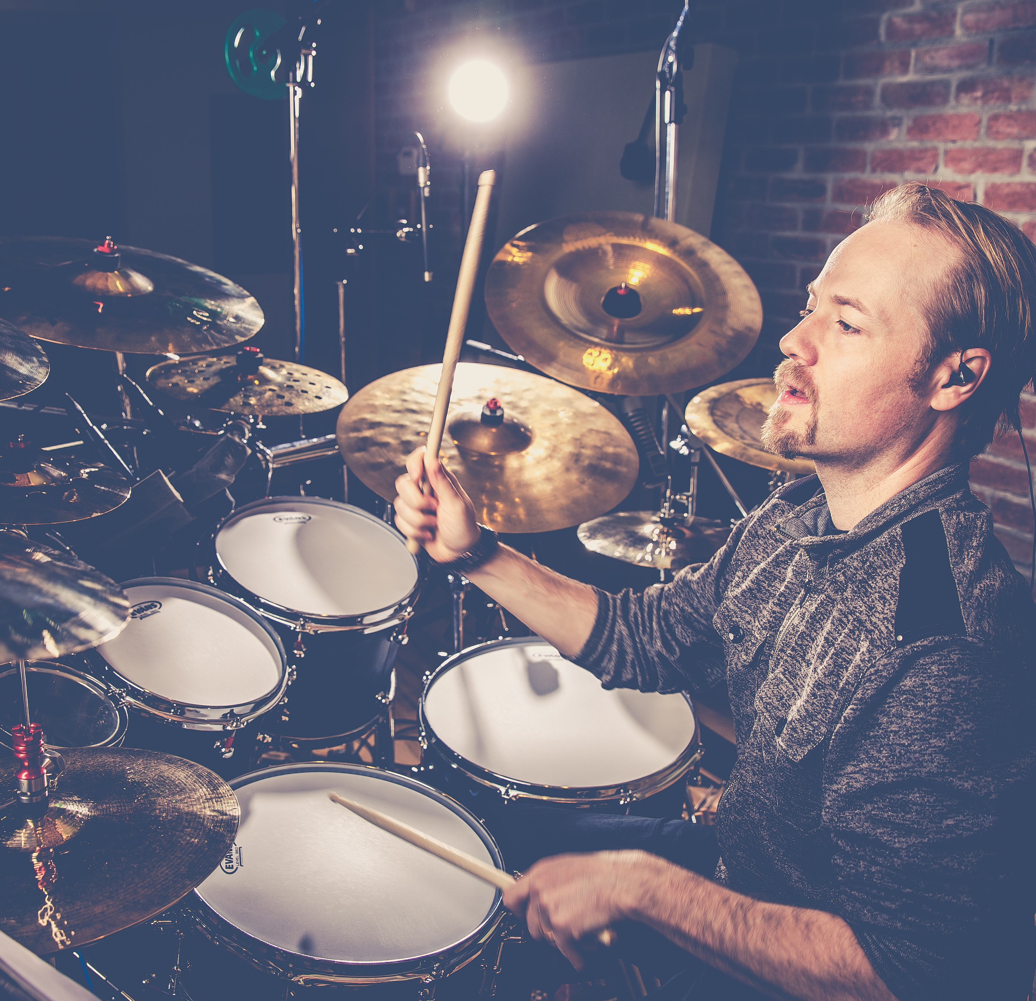 Chris Warunki on drums